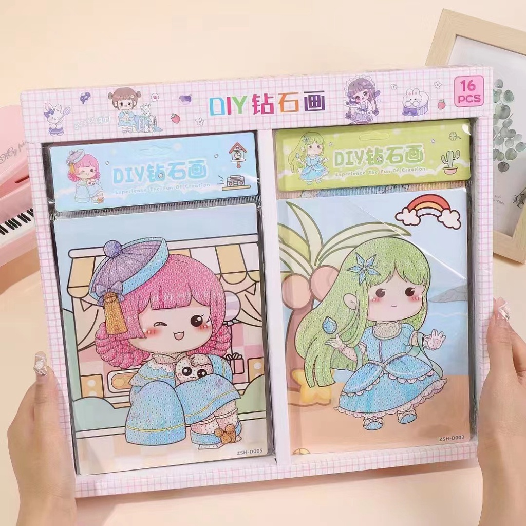 Bộ Tranh Đính Đá Họa Tiết Hoạt Hình Dễ Thương Độc Đáo diy sg097