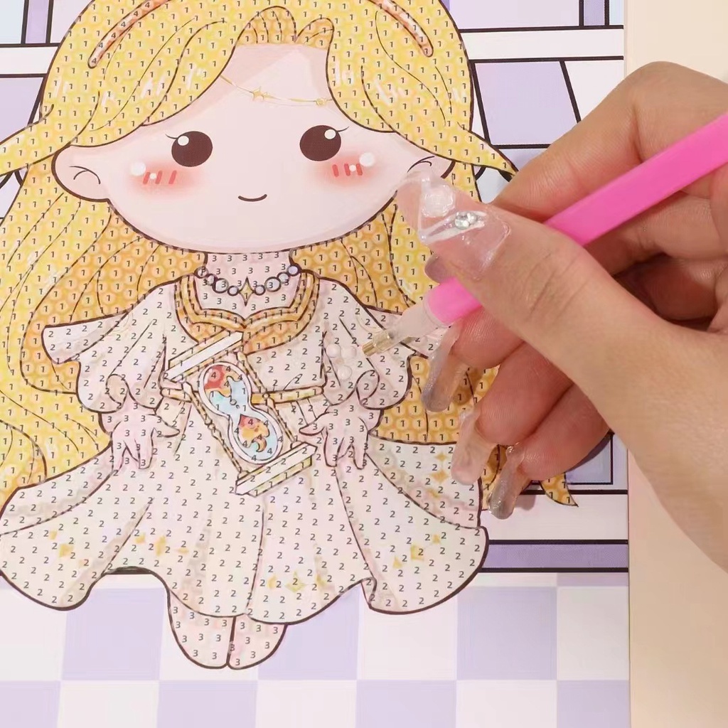 Bộ Tranh Đính Đá Họa Tiết Hoạt Hình Dễ Thương Độc Đáo diy sg097