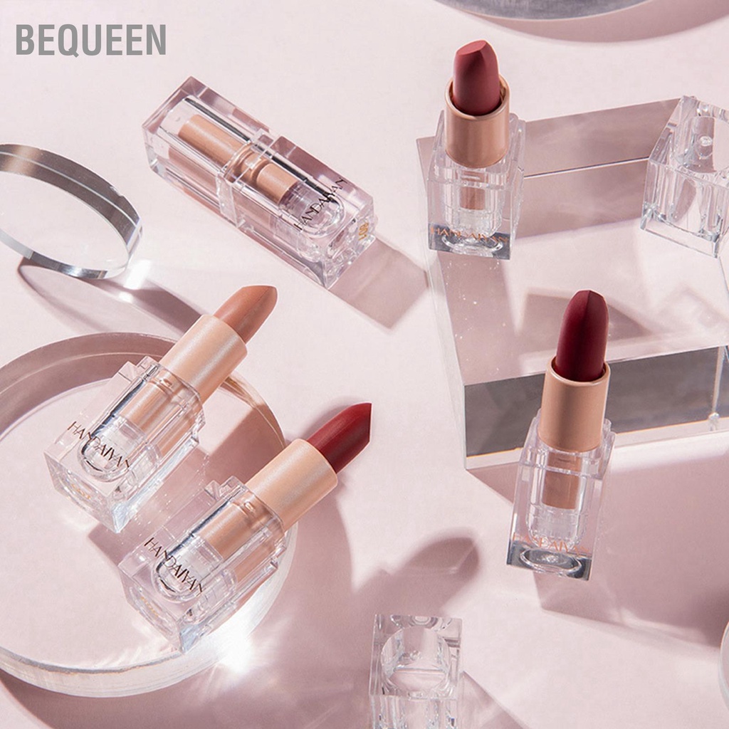 Bequeen Son lì Dưỡng ẩm Nuôi dưỡng Tươi sáng Lâu dài Small Cube Matte Makeup Lipstick