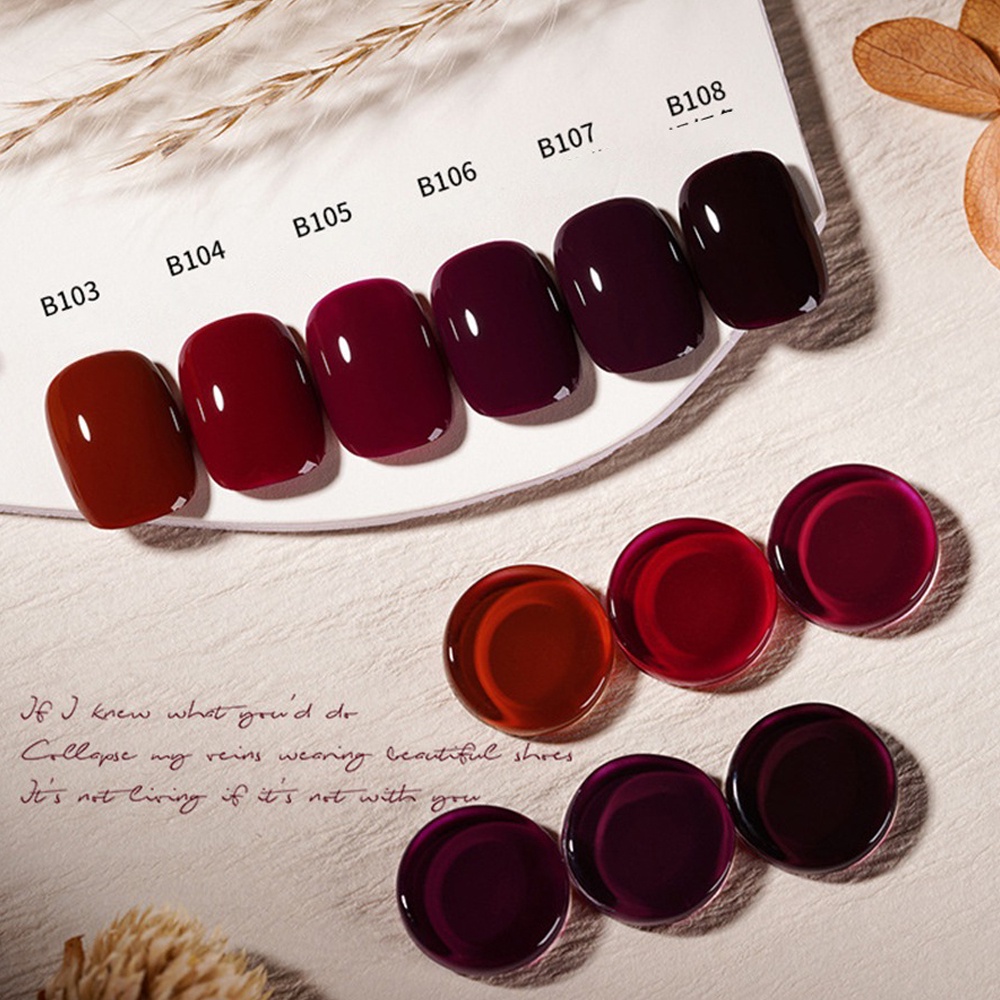 Sơn Móng Tay Màu Đỏ Rượu Vang Thời Trang Thu Đông Mới 2023