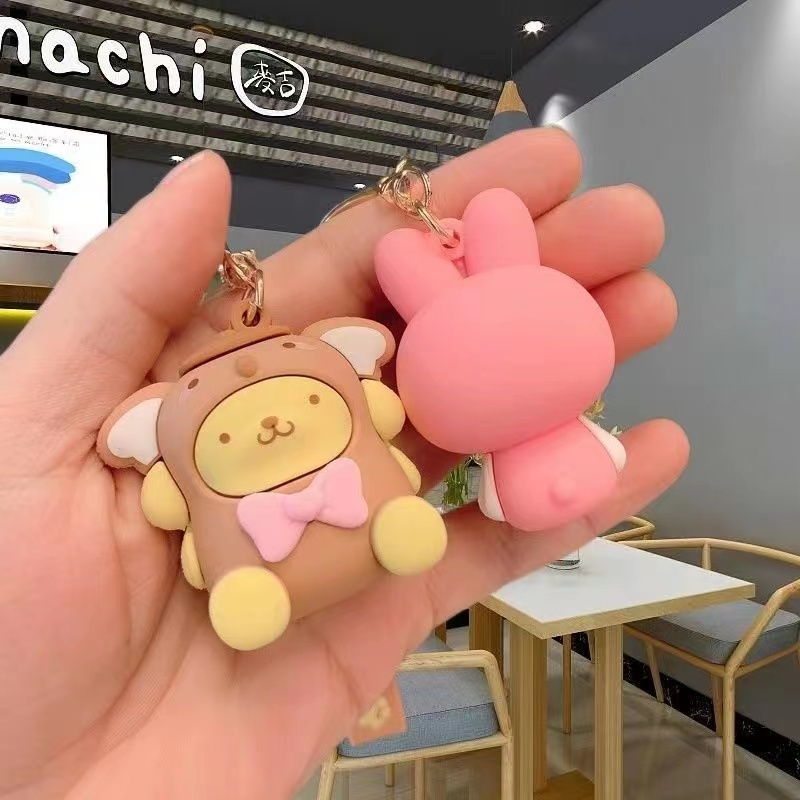 SANRIO Móc Khóa Hình Nhân Vật Hoạt Hình Kuromi Melody Cinnamoroll Hellokitty Dễ Thương