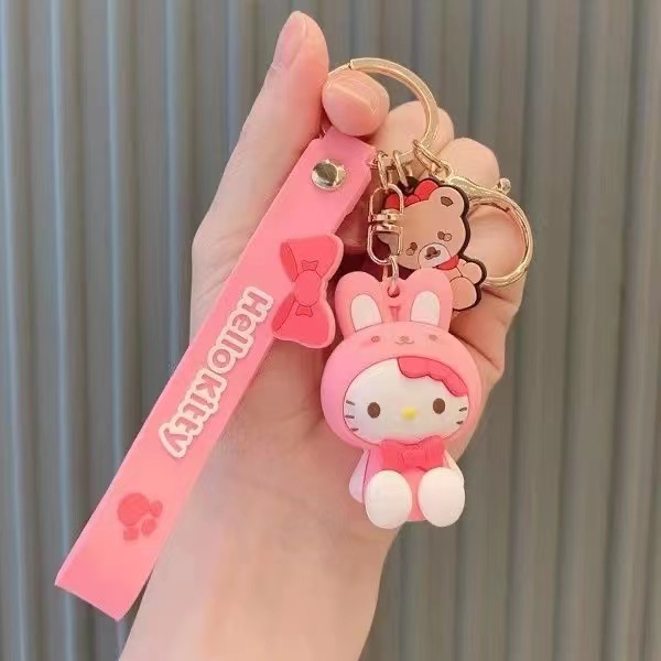 SANRIO Móc Khóa Hình Nhân Vật Hoạt Hình Kuromi Melody Cinnamoroll Hellokitty Dễ Thương