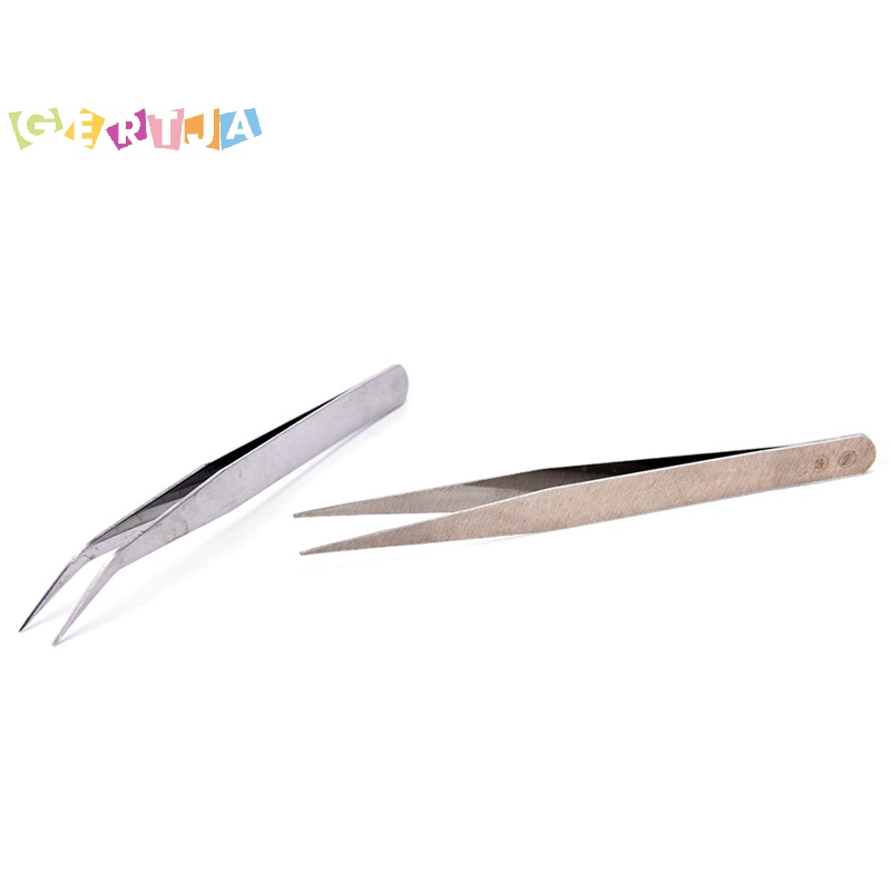 Set 2 Nhíp Gắp Bằng Thép Không Gỉ Chuyên Dụng Cho Trang Điểm