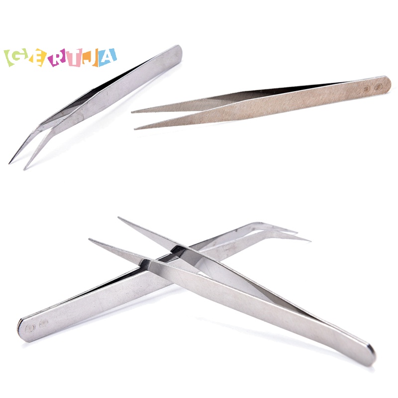 Set 2 Nhíp Gắp Bằng Thép Không Gỉ Chuyên Dụng Cho Trang Điểm