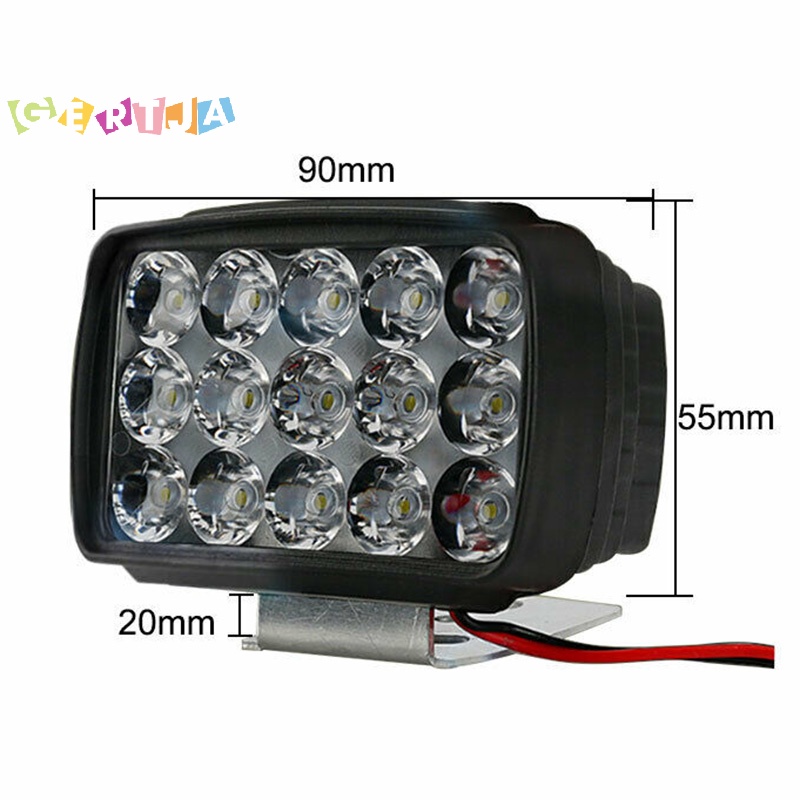 Đèn Pha led 15 Bóng 1000lm atv Chuyên Dụng Cho Xe Mô Tô atv / atv / scooter