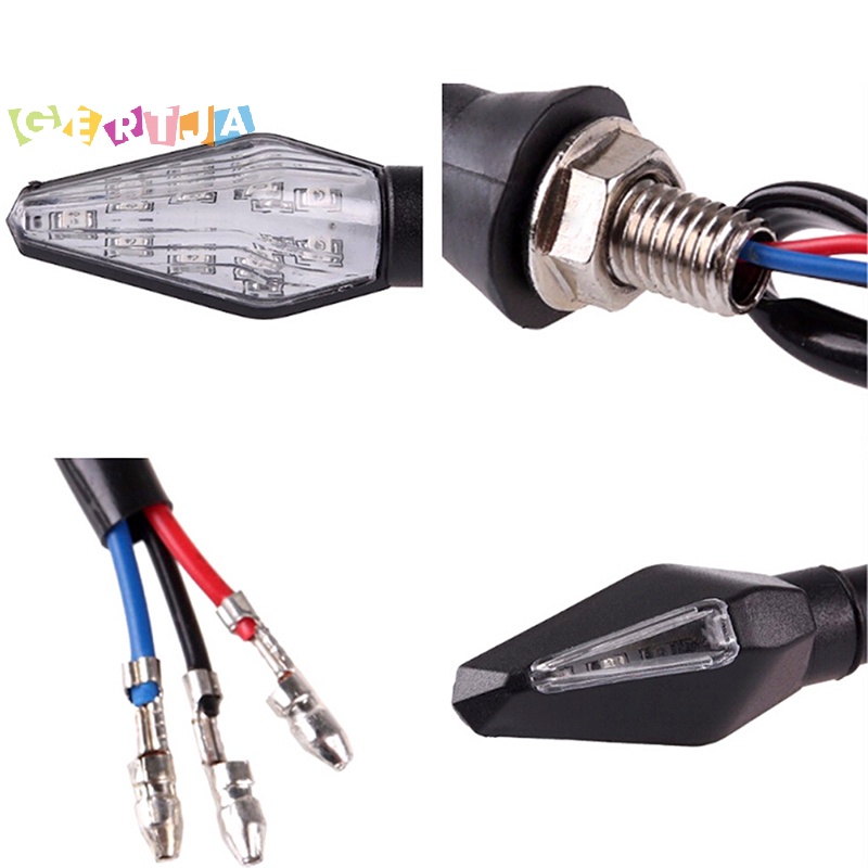 Đèn Xi Nhan 12 Bóng Led Màu Xanh Hổ Phách Thông Dụng Cho Xe Máy