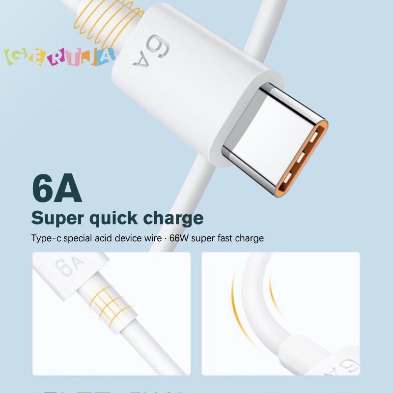 Dây Cáp Sạc Nhanh usb Loại c 1 / 1.5mile 6a 66w Cho xiaomi samsung huawei