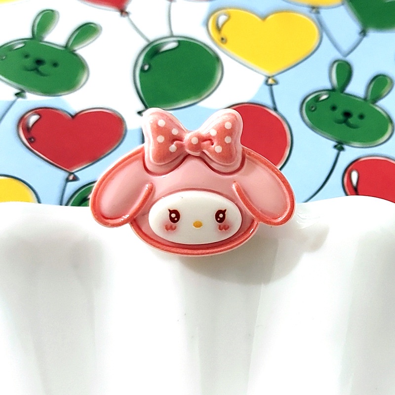 Sanrio Nhẫn kuromi cinnamoroll melody melody Trong Suốt Bằng acrylic Dễ Thương Có Thể Điều Chỉnh Cho Nữ h0059