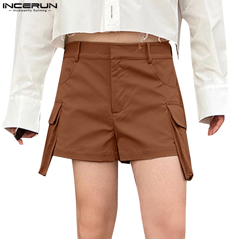 Incerun Quần Short Công Sở Túi 3d Nam