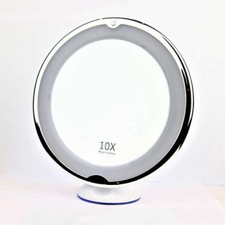 10X Magnifying Makeup Mirror with LED Light Suction Cup 360° Rotating