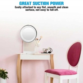 10X Magnifying Makeup Mirror with LED Light Suction Cup 360° Rotating