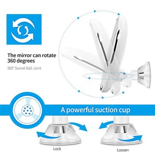 10X Magnifying Makeup Mirror with LED Light Suction Cup 360° Rotating