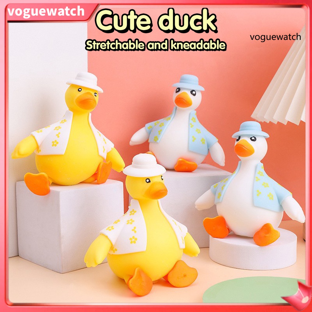 Đồ Chơi Nắn Bóp Hình Chú Vịt Hoạt Hình Nhiều Màu Sắc Có Đèn Nhấp Nháy Bóp Để Giảm Căng Thẳng Làm Quà Sinh Nhật