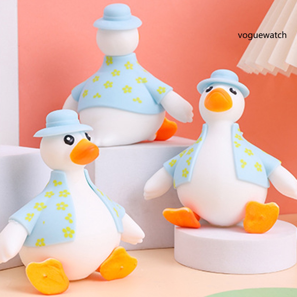 Đồ Chơi Nắn Bóp Hình Chú Vịt Hoạt Hình Nhiều Màu Sắc Có Đèn Nhấp Nháy Bóp Để Giảm Căng Thẳng Làm Quà Sinh Nhật
