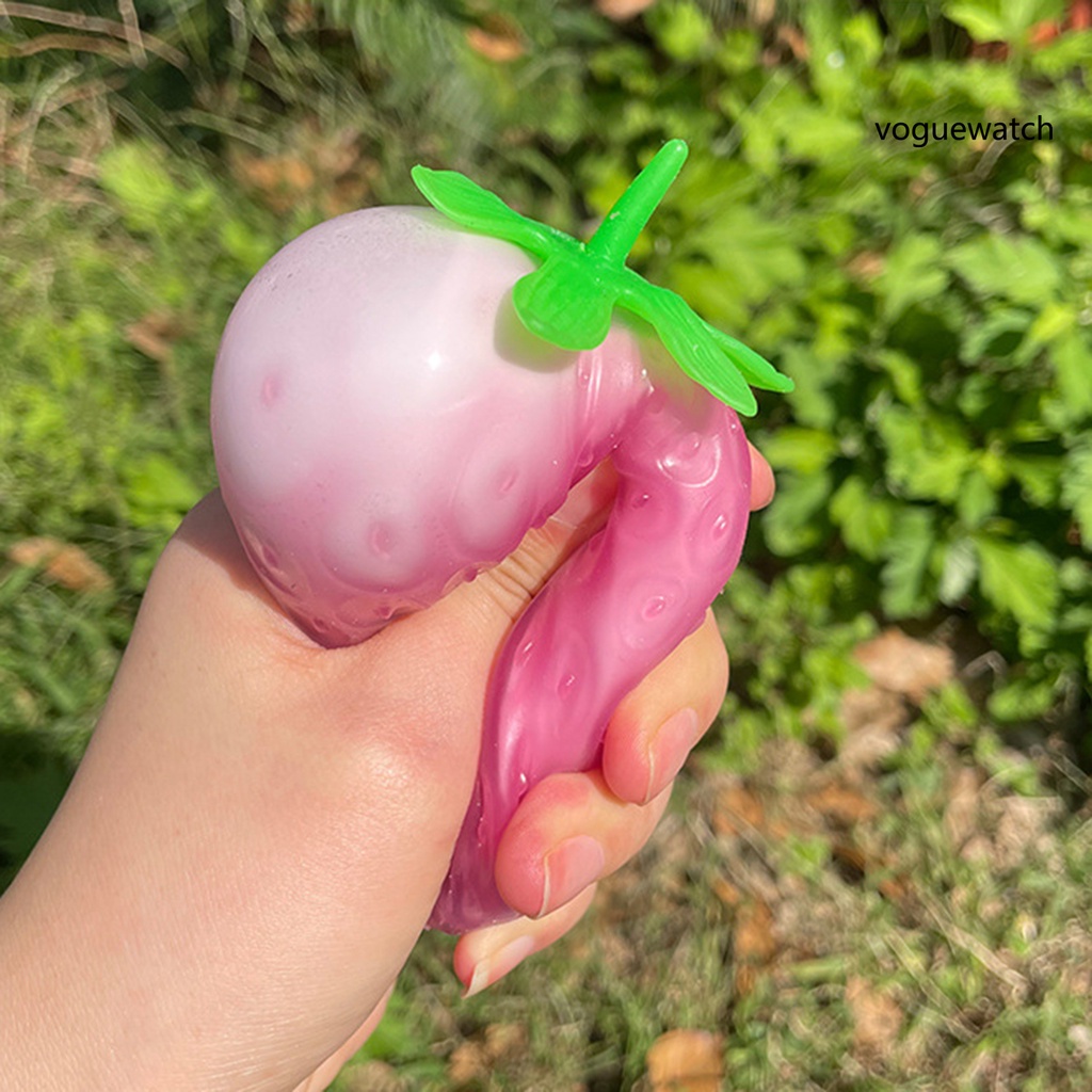 Đồ Chơi Bóp Mềm Giảm Căng Thẳng Hình Quả Dâu Tây Đổi Màu