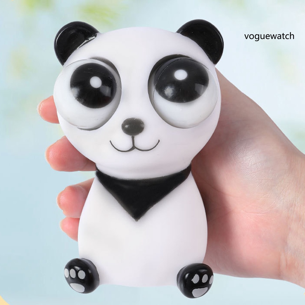 Đồ Chơi Bóp Mềm Hình Gấu Trúc Mắt Xoay Được Giúp Giảm Căng Thẳng