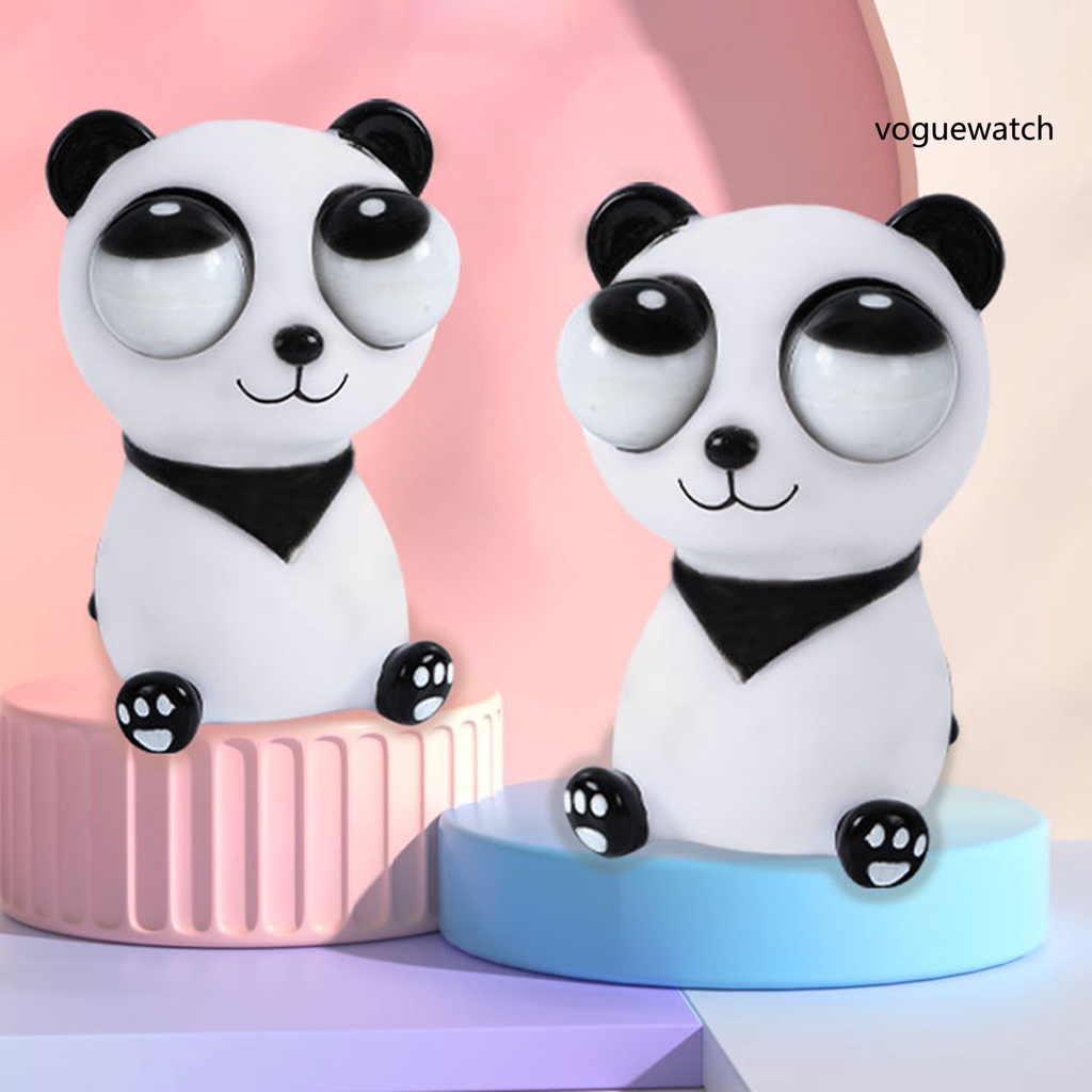 Đồ Chơi Bóp Mềm Hình Gấu Trúc Mắt Xoay Được Giúp Giảm Căng Thẳng