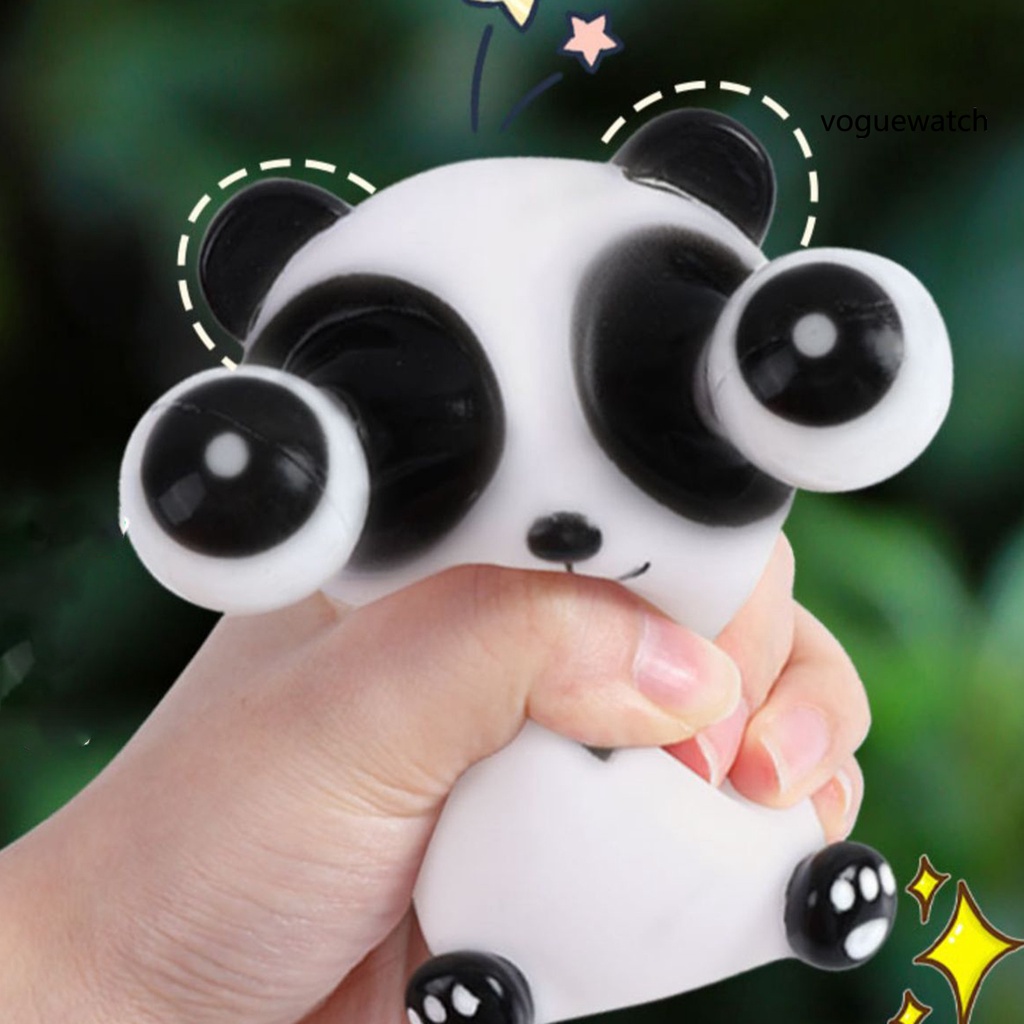 Đồ Chơi Bóp Mềm Hình Gấu Trúc Mắt Xoay Được Giúp Giảm Căng Thẳng