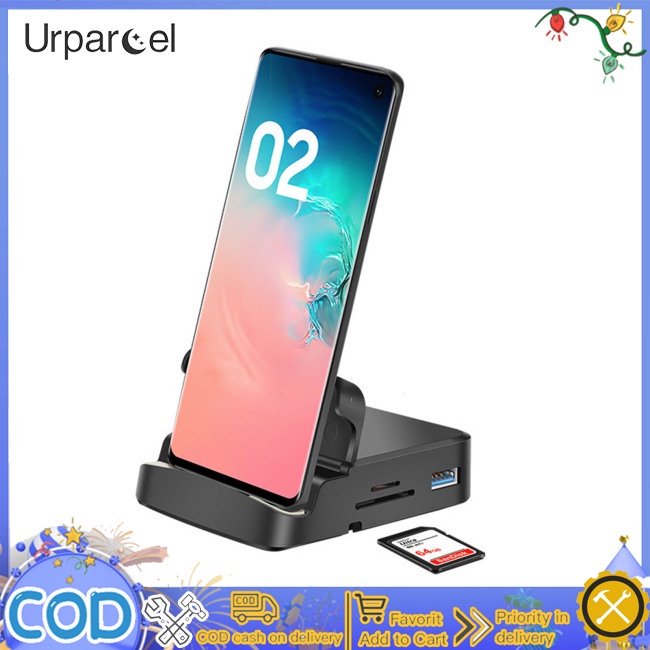 Bộ Đế Sạc Điện Thoại hub type-c Sang hdtv usb 8 Trong 1