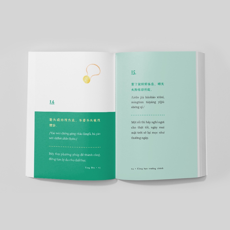 Sách - Cùng Bạn Trưởng Thành - Trích dẫn song ngữ Trung - Việt có phiên âm