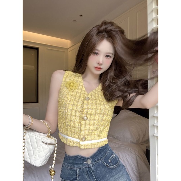 Áo Lửng Không Tay Phong Cách Mùa Hè Thời Trang Mới Cho Nữ