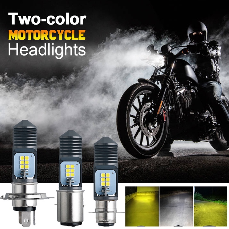 Đèn pha H6 P15D bóng LED thay thế cho xe moto yk
