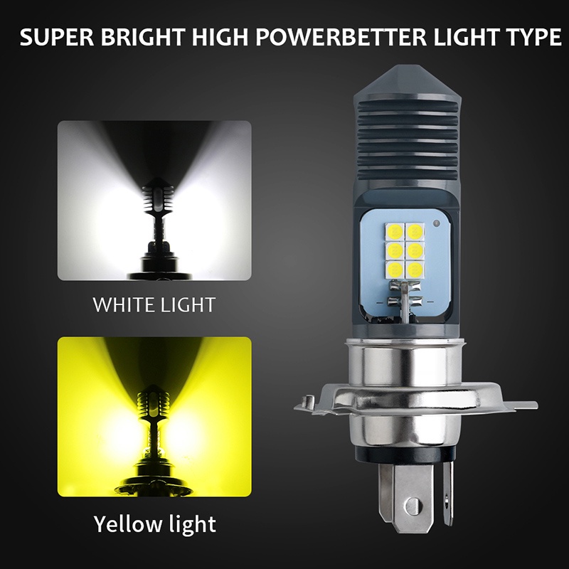 Đèn pha H6 P15D bóng LED thay thế cho xe moto yk