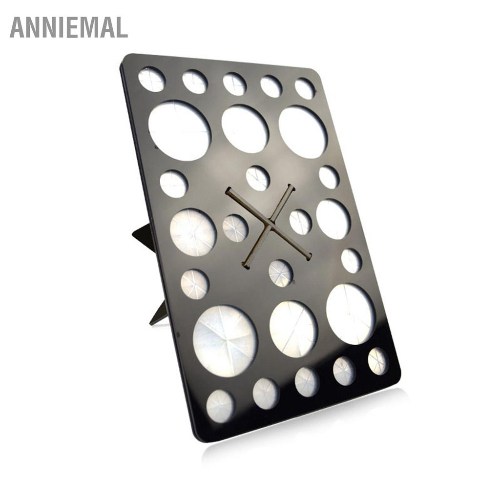 ANNIEMAL Cọ Trang Điểm Phơi Giá Treo Bàn Chải Mỹ Phẩm Đa Năng Hình Chữ Nhật 28 Lỗ Acrylic