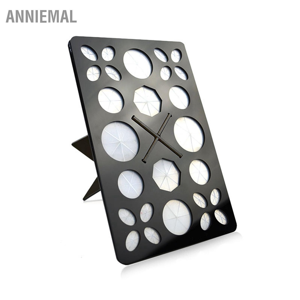 ANNIEMAL Cọ Trang Điểm Phơi Giá Treo Bàn Chải Mỹ Phẩm Đa Năng Hình Chữ Nhật 28 Lỗ Acrylic