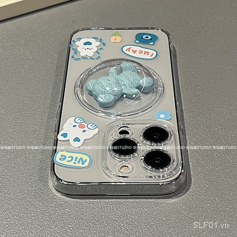 Điện Thoại Ốp Lưng Hình Gấu Cho iphone 13 / 14 / 14promax 11 / 12pro