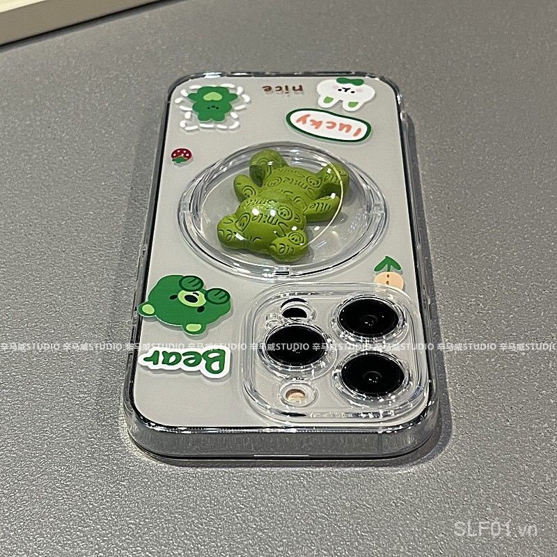 Điện Thoại Ốp Lưng Hình Gấu Cho iphone 13 / 14 / 14promax 11 / 12pro