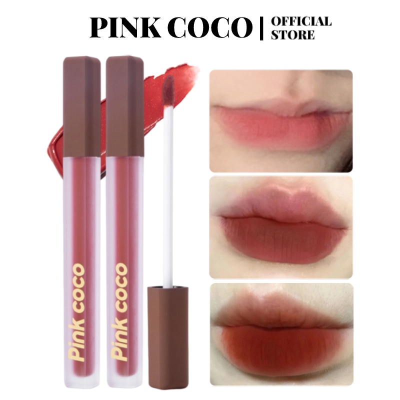 Pink coco Son Môi 6 Màu Tùy Chọn Không Dính Ly Kép Tiện Dụng