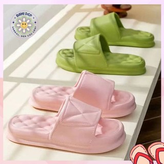 Dép Bánh Mì Nữ Quai Ngang Độn Đế Chống Trơn Trượt 2023