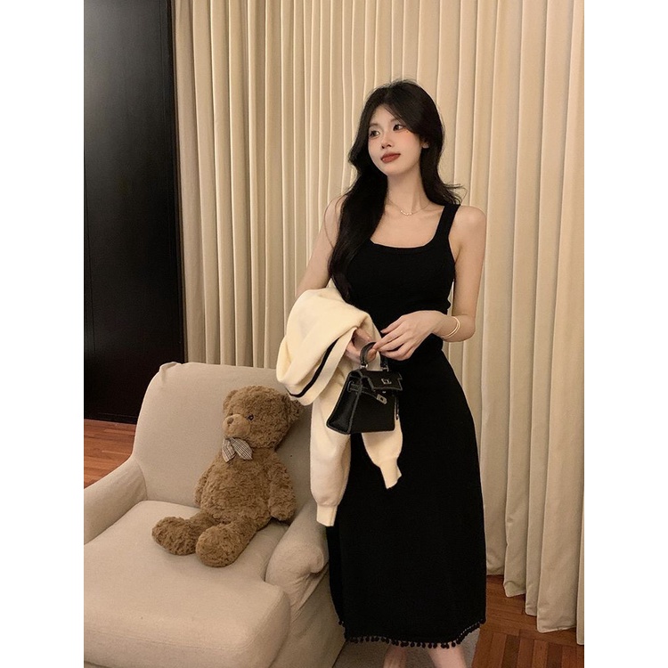 Set Áo Khoác cardigan Dệt Kim Cài Nút Phong Cách Trung Hoa Thời Trang Thu Đông Mới