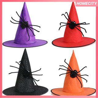 Mũ phù thủy Mũ Halloween Mẫu trang phục trẻ em Người lớn Mũ nhện không dệt Mũ phù thủy Mũ phù thủy