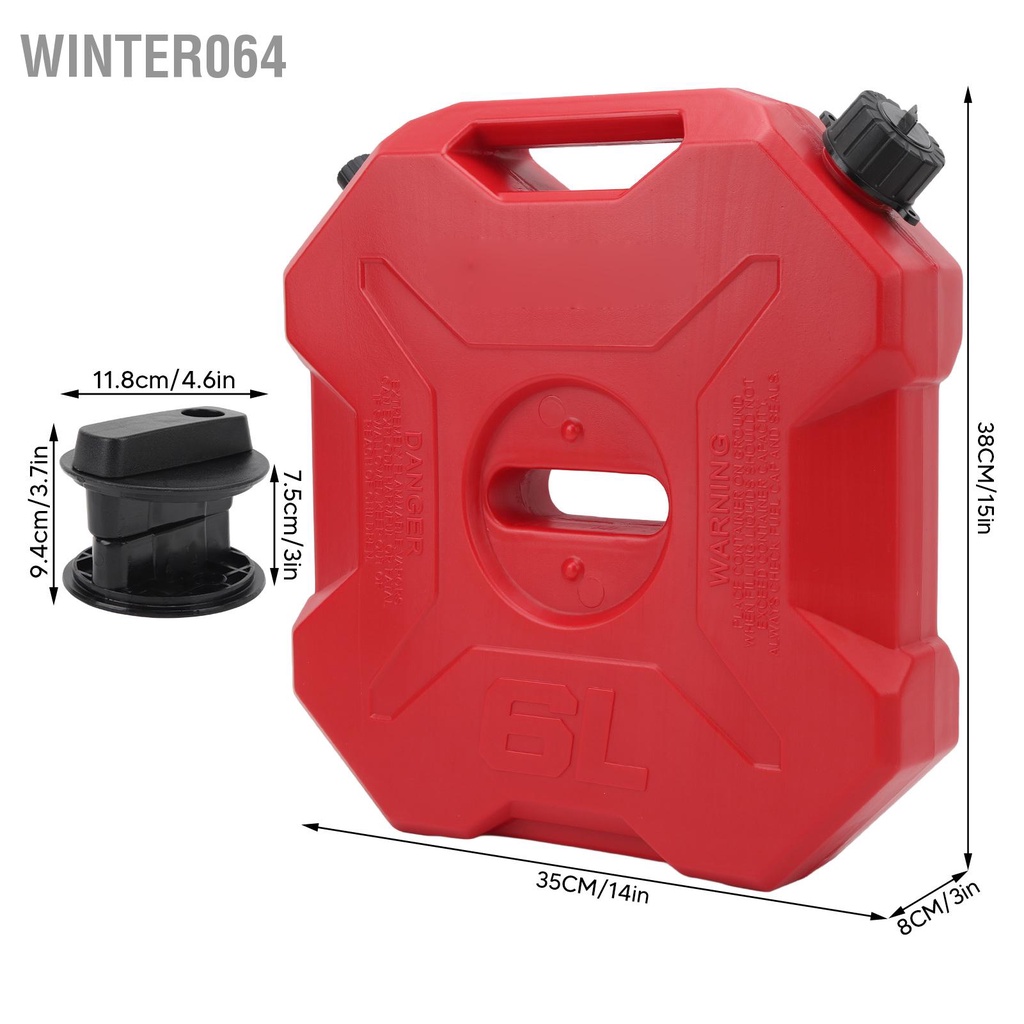 Bình Xăng Dự Phòng 6L/1.6 Gallon Bình Xăng Winter064