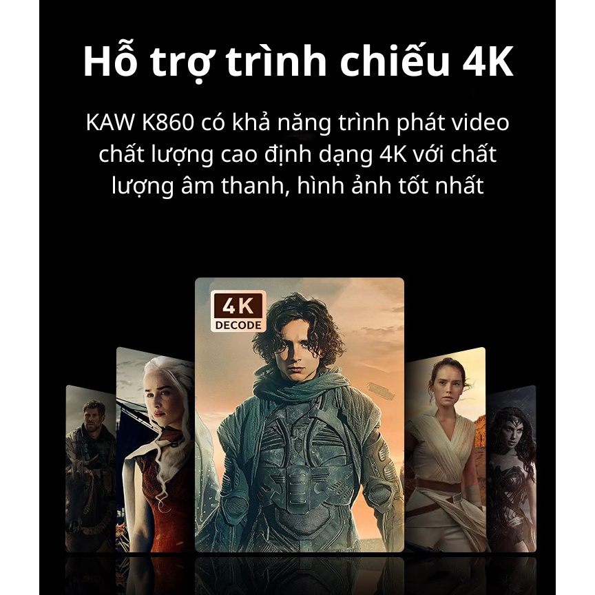 Máy chiếu KAW - KP950  mới 2023 độ phân giải 4K hình ảnh sắc nét âm thanh sống động - Bảo hành chính hãng