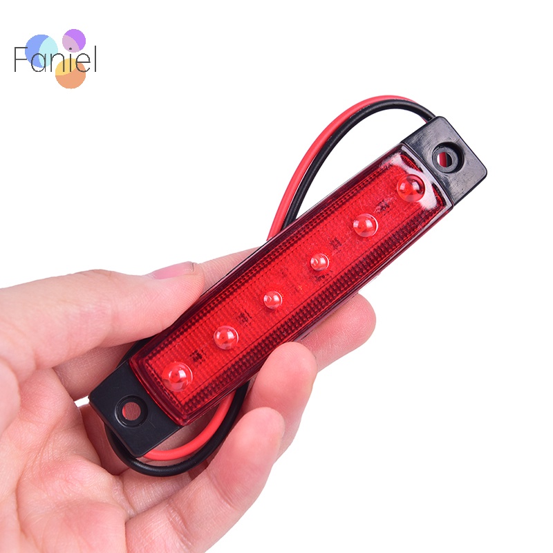 1 Đèn led 6 Bóng 12v 6 Bóng Gắn Hông Xe Hơi Báo Tín Hiệu Hãm Phanh