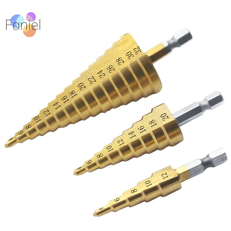 Bộ Mũi Khoan Lỗ Bằng Thép Titan 4-12 / 20 / 32mm M