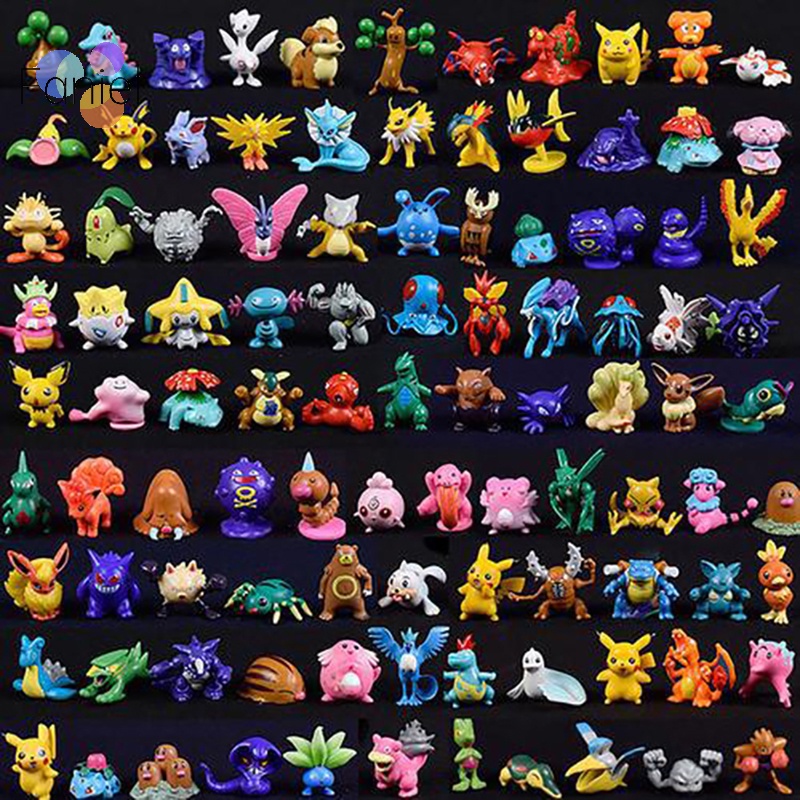 Set 24 Mô Hình Đồ Chơi Nhân Vật Hoạt Hình pokemon 2.5-3cm
