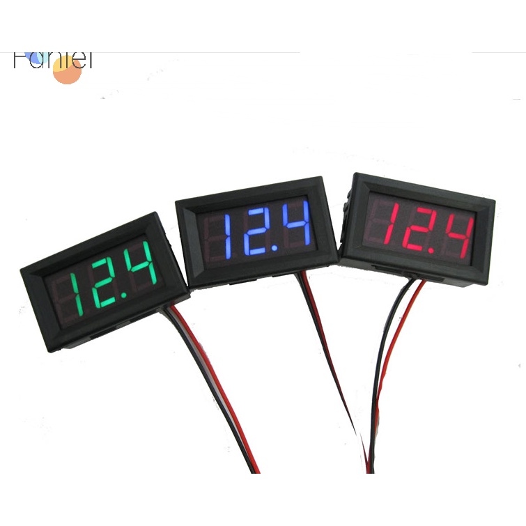 Vôn Kế dc 0-30v 3 Dây Màn Hình led Kỹ Thuật Số Cho Xe Hơi Động Cơ