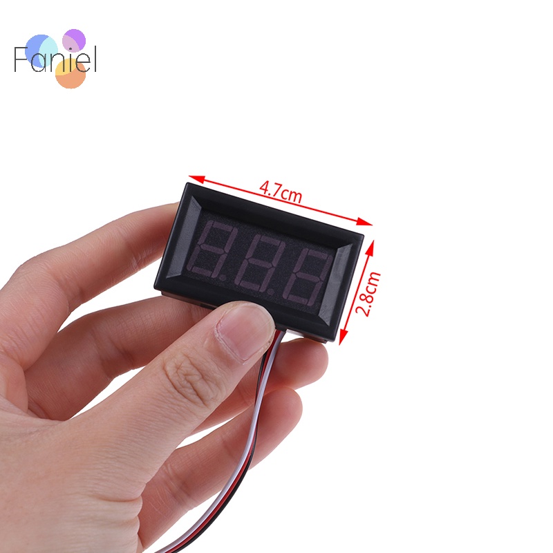 Vôn Kế dc 0-30v 3 Dây Màn Hình led Kỹ Thuật Số Cho Xe Hơi Động Cơ