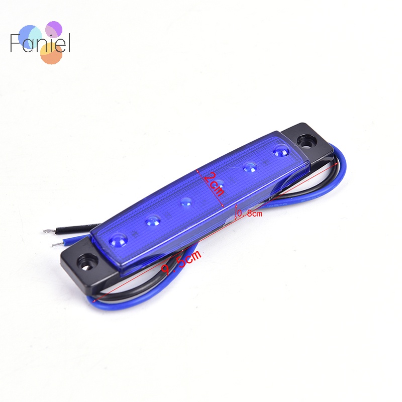 1 Đèn led 6 Bóng 12v 6 Bóng Gắn Hông Xe Hơi Báo Tín Hiệu Hãm Phanh