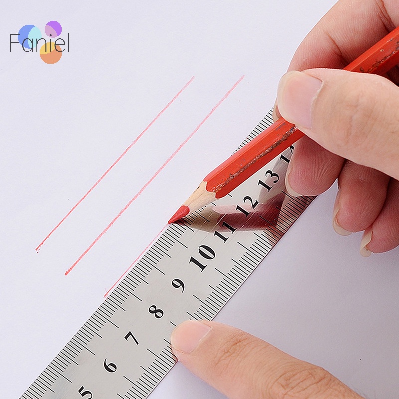 Thước Đo Hai Mặt Bằng Thép Không Gỉ 15-30cm
