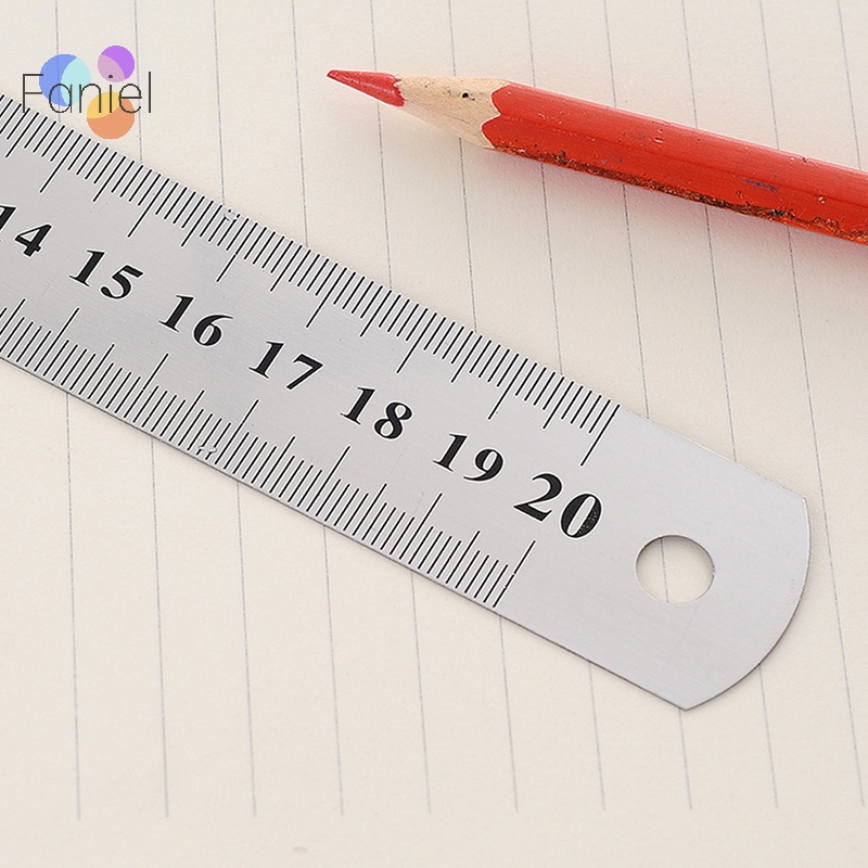 Thước Đo Hai Mặt Bằng Thép Không Gỉ 15-30cm