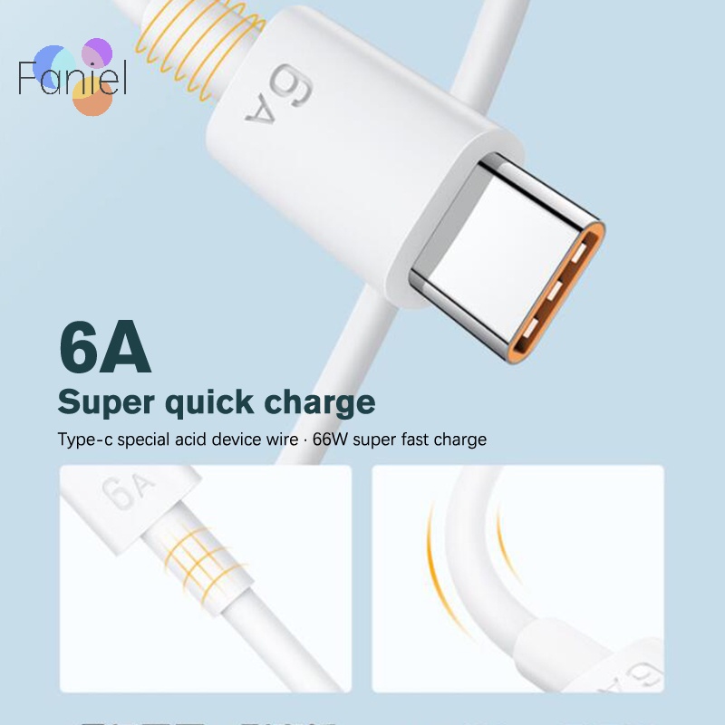 Dây Cáp Sạc Nhanh usb Loại c 1 / 1.5mile 6a 66w Cho xiaomi samsung huawei