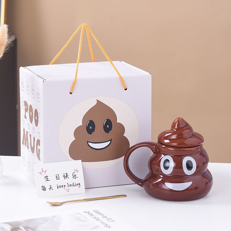 Cốc Baba cá tính, cốc đựng phân gốm ngộ nghĩnh, cốc đựng phân dễ thương, quà sinh nhật