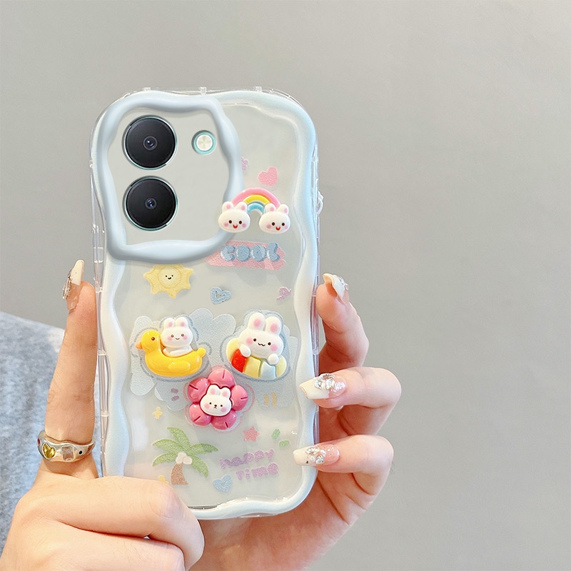 Ốp lưng vivo y36 Ốp Điện Thoại Gắn Búp Bê 3d Xinh Xắn Cho vivo y36 Dễ Thương