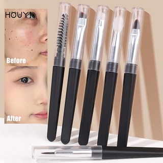 Cọ trang điểm chuyên nghiệp với nắp / cọ lông mềm / đầu phẳng trang điểm mắt / môi