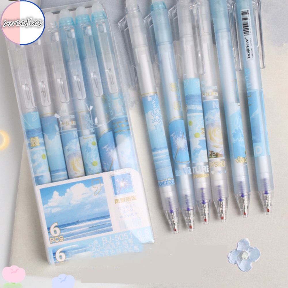 Set 6 Bút Mực 0.5mm Ngòi Bút 0.5mm Màu Sắc Ngọt Ngào
